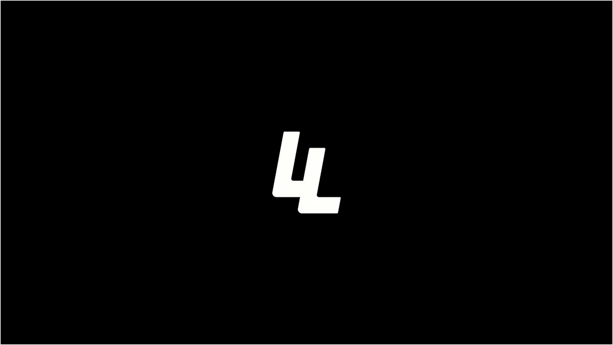What the projector shows once connected: the Lazy Lighting logo on a black screen